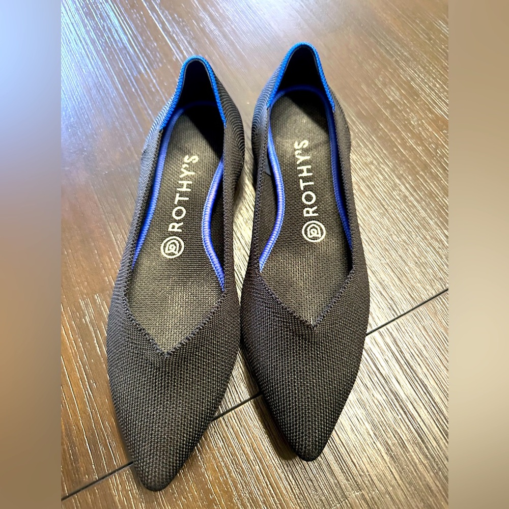 Rothy's Black Pointed Flats